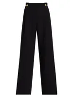 Wide-Leg Wool-Blend Pants