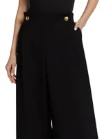 Wide-Leg Wool-Blend Pants