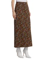 Jacquard Chevron Maxi Skirt