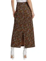 Jacquard Chevron Maxi Skirt