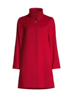 Wool-Cashmere Stand Collar Coat