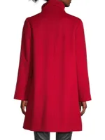 Wool-Cashmere Stand Collar Coat