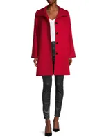 Wool-Cashmere Stand Collar Coat