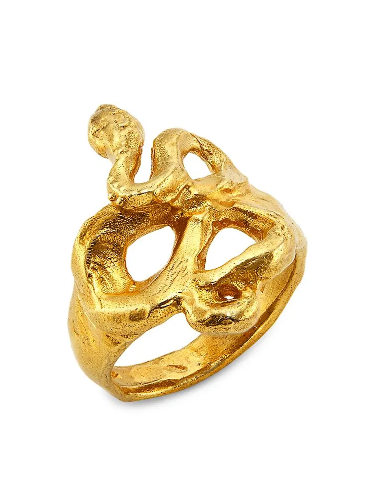 The Rising Power 24K-Gold-Plated Serpent Ring