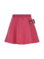 Little Girl's & Girl's Embroidered Patch Skirt