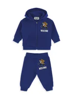 Baby Boy's & Little Skateboard Bear Logo Sweatsuit