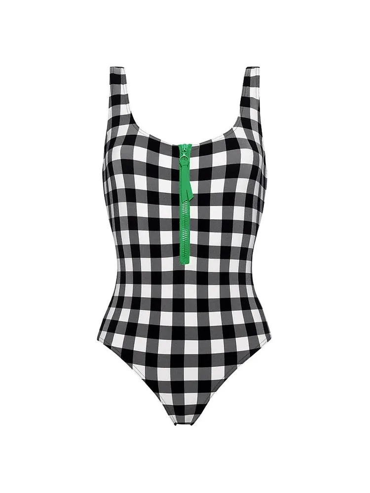 Funny Gingham One-Piece Swimsuit