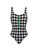 Funny Gingham One-Piece Swimsuit