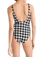 Funny Gingham One-Piece Swimsuit