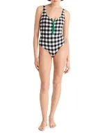 Funny Gingham One-Piece Swimsuit