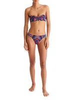 Illusion Geometric Bandeau Bikini Top