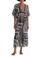 Rivage Geometric Cover-Up Dress