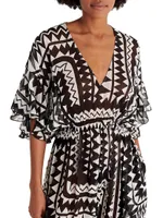 Rivage Geometric Cover-Up Dress