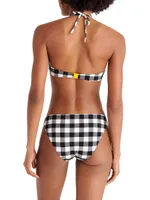 Culture Gingham Triangle Bikini Top