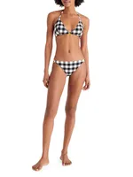 Culture Gingham Triangle Bikini Top