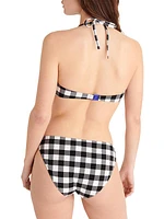 Ellipse Gingham Halterneck Bikini Top