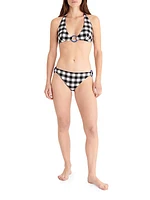 Ellipse Gingham Halterneck Bikini Top