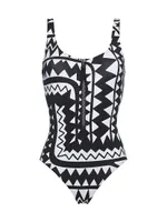 Tipi Geometric One-Piece Swimsuit