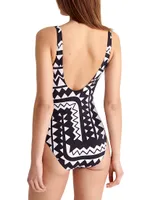 Tipi Geometric One-Piece Swimsuit