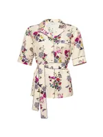 Anemone Floral Silk Shirt