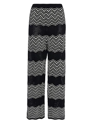 Sugar Chevron-Knit Wool-Cashmere Pants