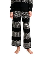 Sugar Chevron-Knit Wool-Cashmere Pants