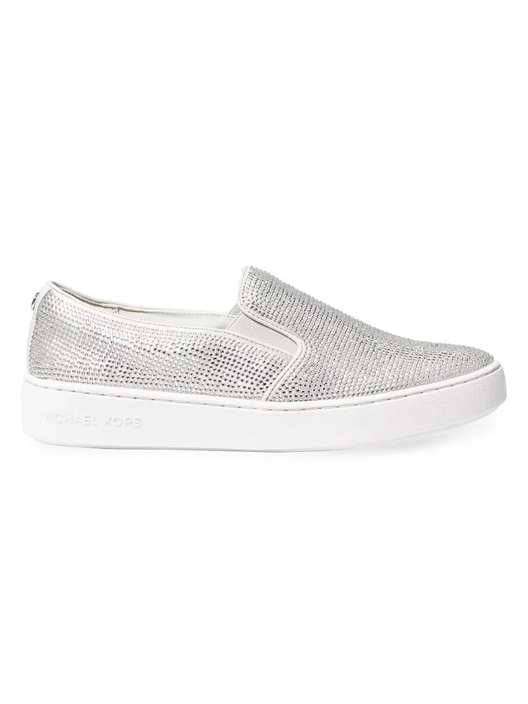MICHAEL Michael Kors Keaton Crystal-Embellished Slip-On Sneakers | The ...