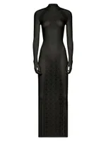 SIMKHAI x Wolford Semi-Sheer Logo Dress