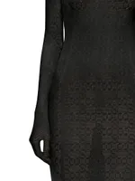 SIMKHAI x Wolford Semi-Sheer Logo Dress