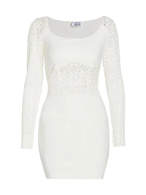 SIMKHAI x Wolford Lace-Panel Minidress