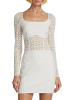 SIMKHAI x Wolford Lace-Panel Minidress