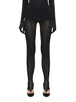 SIMKHAI x Wolford Intricate Semi-Sheer Logo Tights