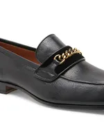 Bailey Chain-Link Leather Loafers