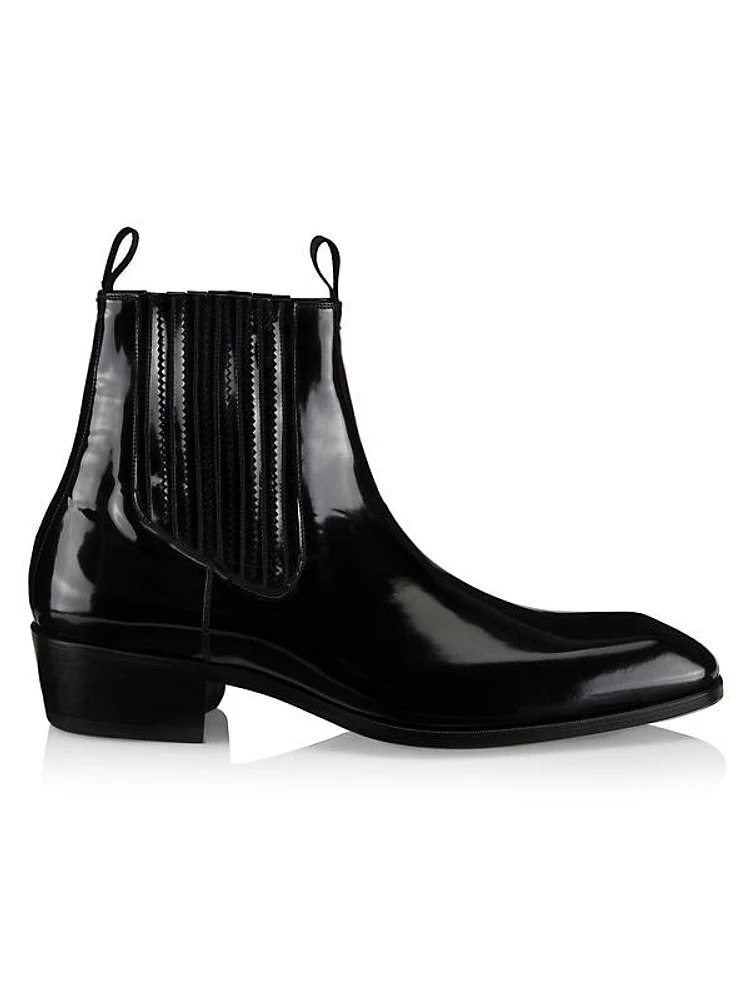 Patent Leather Chelsea Boots