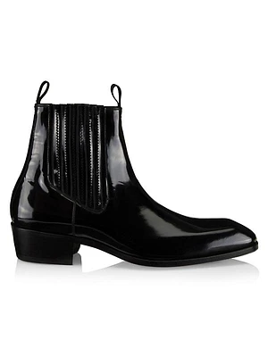 Patent Leather Chelsea Boots