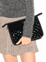Metro Quilted Nylon Clutch