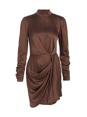 Draped Silk Minidress