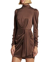 Draped Silk Minidress