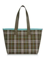 Medium London Check Canvas Tote Bag