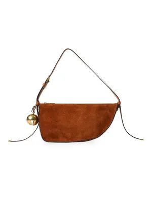 Small Shield Suede Sling Bag
