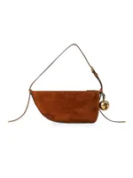 Small Shield Suede Sling Bag