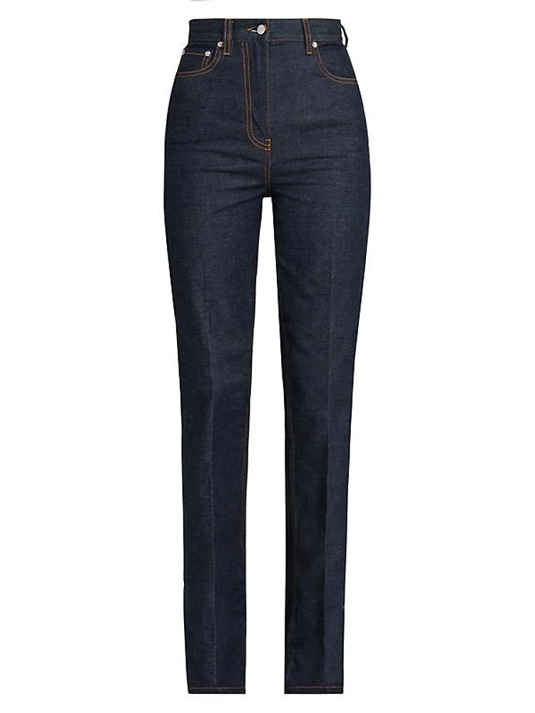 High-Rise Straight-Leg Jeans