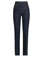 High-Rise Straight-Leg Jeans