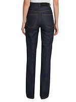 High-Rise Straight-Leg Jeans