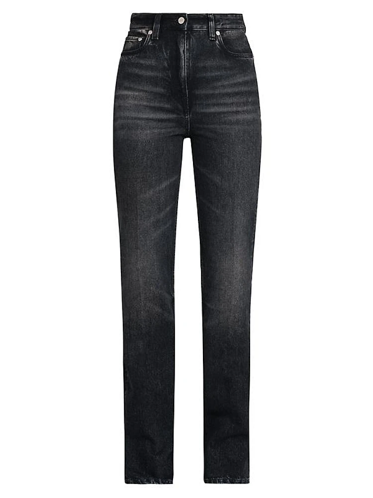 High-Rise Straight-Leg Jeans