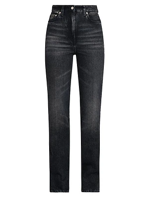 High-Rise Straight-Leg Jeans