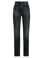 High-Rise Straight-Leg Jeans