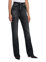 High-Rise Straight-Leg Jeans