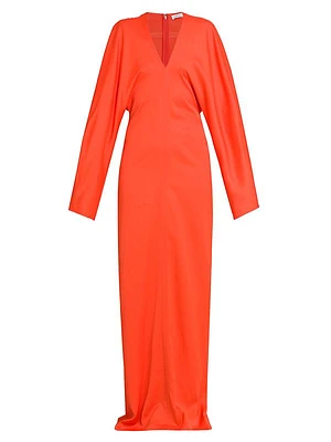 Long-Sleeve Maxi Dress