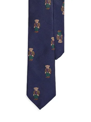 Boy's Polo Bear Silk Tie